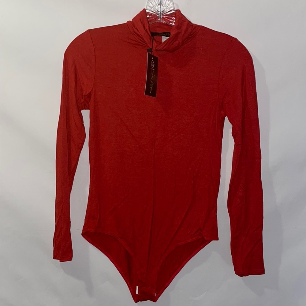 Red Long Sleeve Bodysuit